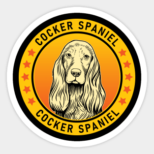 Cocker Spaniel Dog Portrait Sticker
